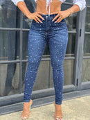 Jean Romena -  Skinny Oscuro con Cristales