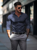 Camisa Social Mónaco - Tela Antiamasado Dry Blank