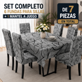 7 Piezas Set Renueva tu Comedor – 6 Fundas + 1 Mantel
