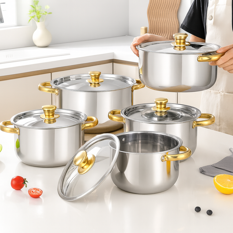 Kit de Ollas Profesional de 10 Piezas