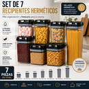 Set de 7 Recipientes Herméticos – Alimentos Frescos y Libres de Plagas